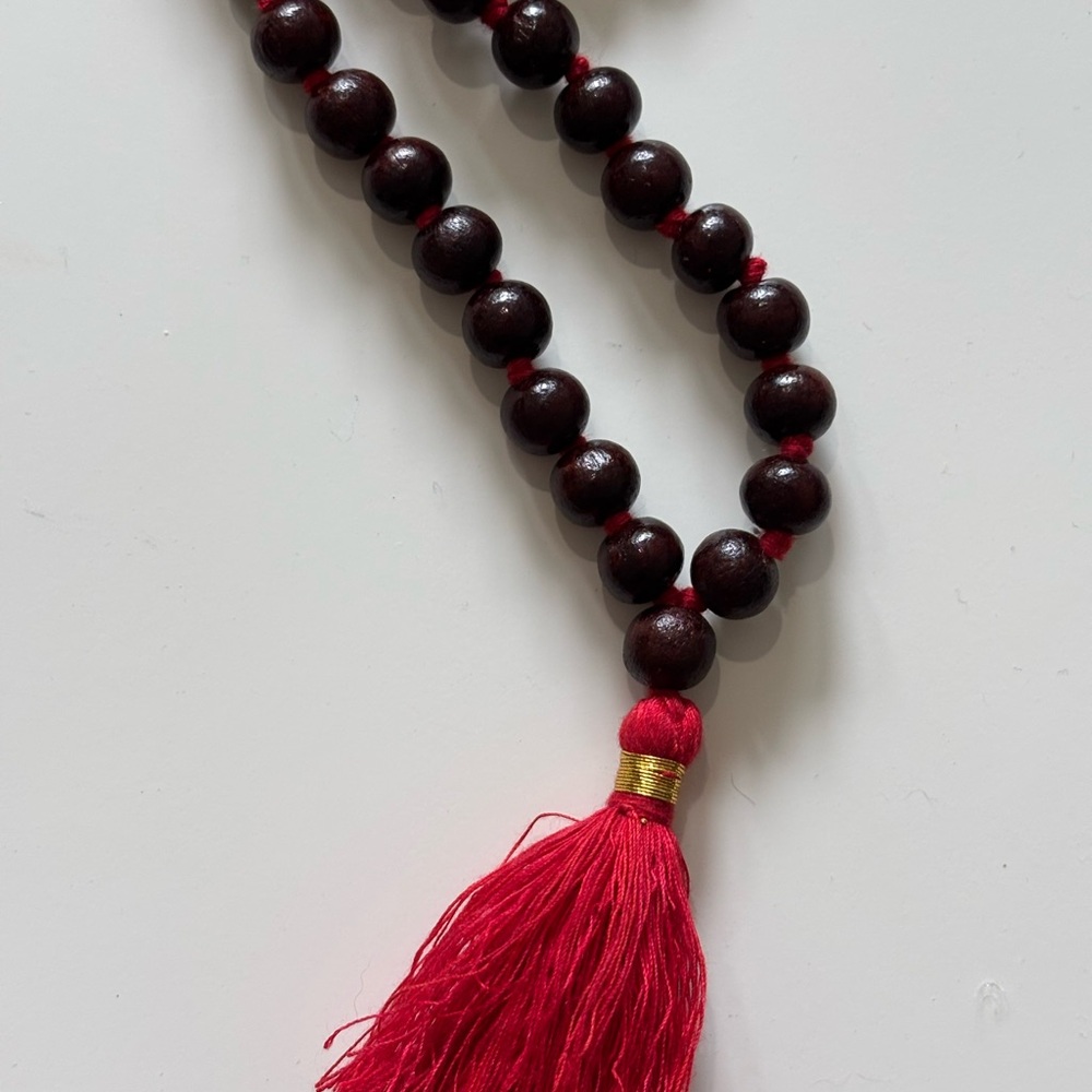 Rosewood Knotted Mala 108+1 Beaded Necklace - 10mm Bead Size